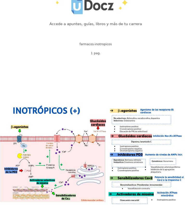 Farmacos Inotropicos 329031 Downloable 3382706 | PDF | Farmacología ...