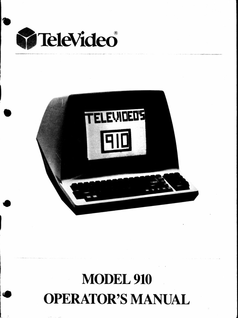 B300003-001 Model 910 Operators Manual May81 | PDF | Computer Terminal ...
