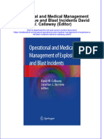 (Download PDF) Operational and Medical Management of Explosive and Blast Incidents David W Callaway Editor Online Ebook All Chapter PDF