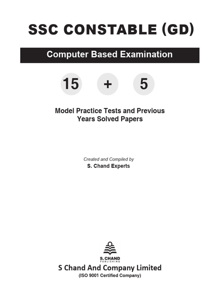 SSC Constable (GD) : Computer Based Examination | PDF | Ratio | Arithmetic