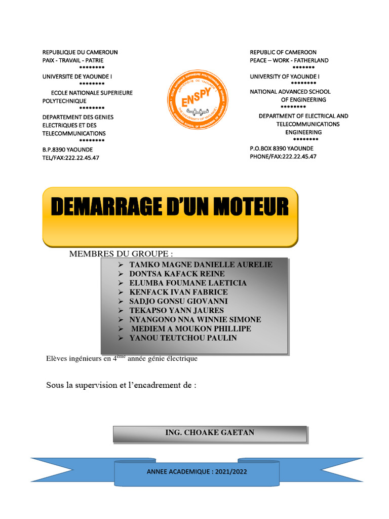 Démarrage Direct des Moteurs Triphasés | PDF | Courant continu haute ...