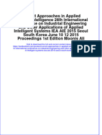 [Download pdf] Current Approaches In Applied Artificial Intelligence 28Th International Conference On Industrial Engineering And Other Applications Of Applied Intelligent Systems Iea Aie 2015 Seoul South Korea June online ebook all chapter pdf 