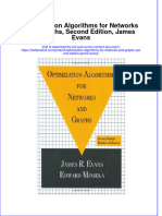 (Download PDF) Optimization Algorithms For Networks and Graphs Second Edition James Evans Online Ebook All Chapter PDF