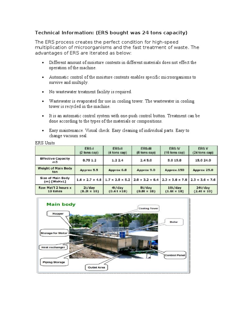 ERS Machines: Transforming Waste Efficiently | PDF