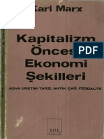 Karl Marx - Kapitalizm Öncesi Ekonomi Şekilleri