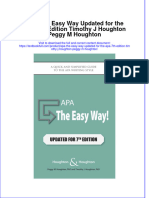 (Download PDF) Apa The Easy Way Updated For The Apa 7Th Edition Timothy J Houghton Peggy M Houghton Online Ebook All Chapter PDF