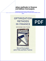 (Download PDF) Optimization Methods in Finance Second Edition Cornuejols Online Ebook All Chapter PDF