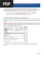 Cours - Table-Des-Matieres-Et-Les-Listes-Des-Tableaux-Et-Figures | PDF