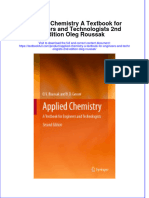 [Download pdf] Applied Chemistry A Textbook For Engineers And Technologists 2Nd Edition Oleg Roussak online ebook all chapter pdf 