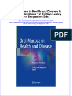 (Download PDF) Oral Mucosa in Health and Disease A Concise Handbook 1St Edition Lesley Ann Bergmeier Eds Online Ebook All Chapter PDF