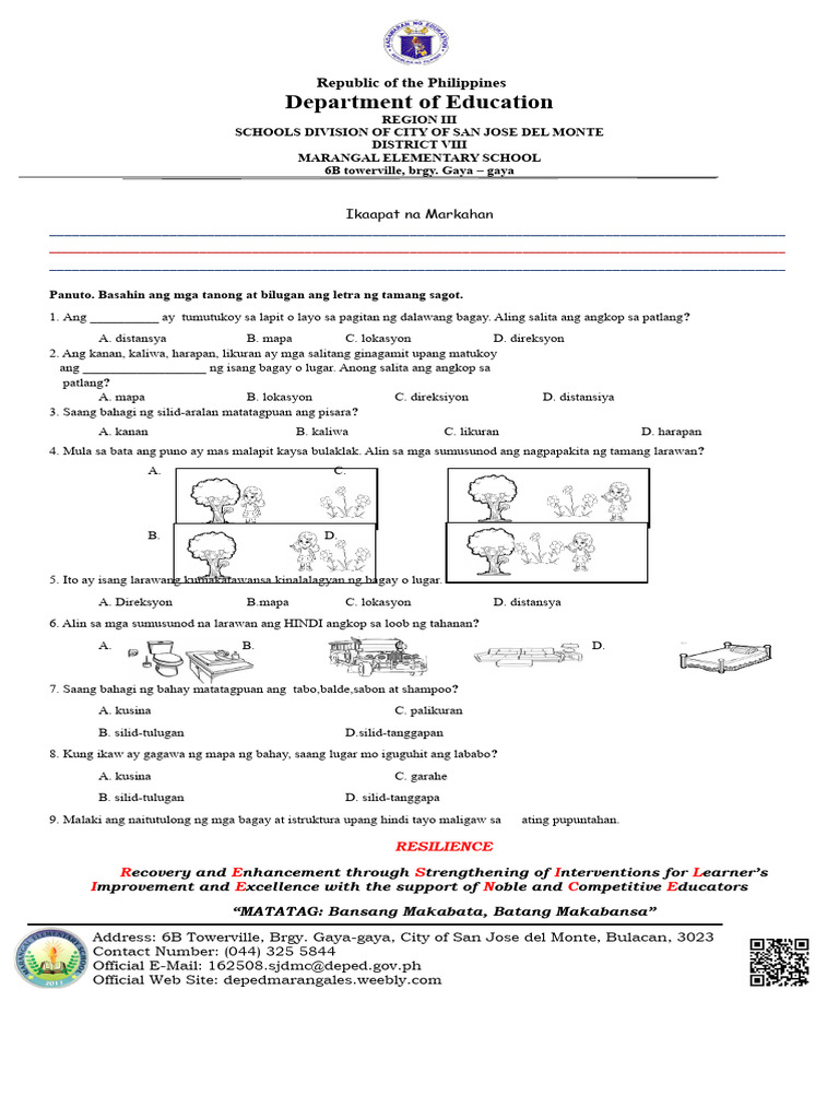 4th Periodical Test in AP1 1 | PDF