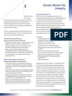 OS Vendor Master File Integrity