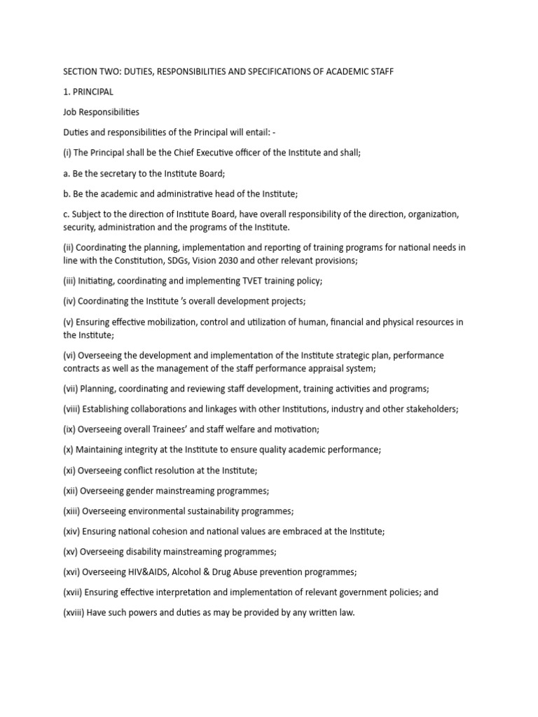 Academic Staff Duties and Responsibilities | PDF | Academic Degree ...