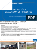 Semana 1 - Elaboracion y Evaluacion de Proyectos MG Cheryl Quezada