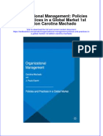 (Download PDF) Organizational Management Policies and Practices in A Global Market 1St Edition Carolina Machado Online Ebook All Chapter PDF
