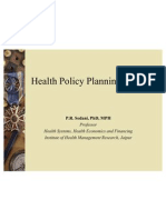 Health Policy Planning in India_2009