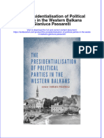 [Download pdf] The Presidentialisation Of Political Parties In The Western Balkans Gianluca Passarelli online ebook all chapter pdf 