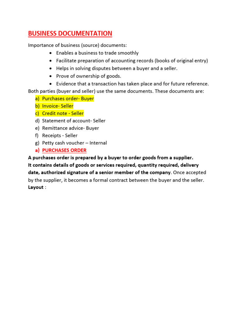 Business Document Types and Uses | PDF | Invoice | Credit Card