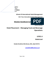 BMIH6002 Managing Food and Beverage Operations Module Handbook Autumn Term 2023