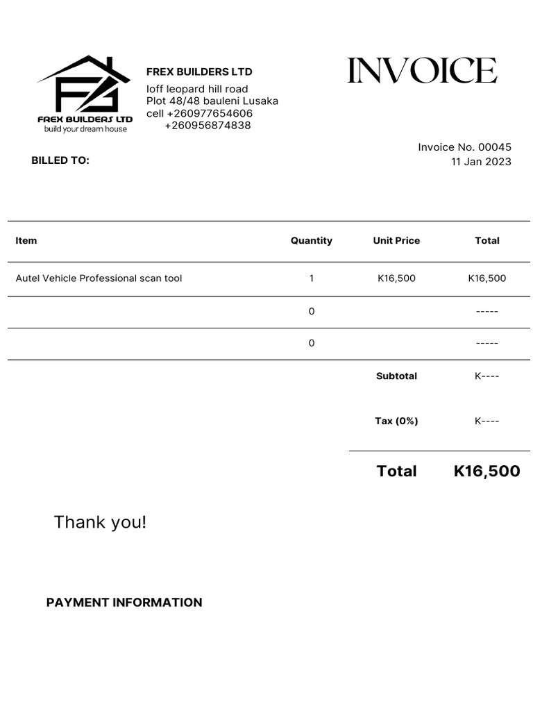 Autel Vehicle Scan Tool Invoice | PDF | Business Documents
