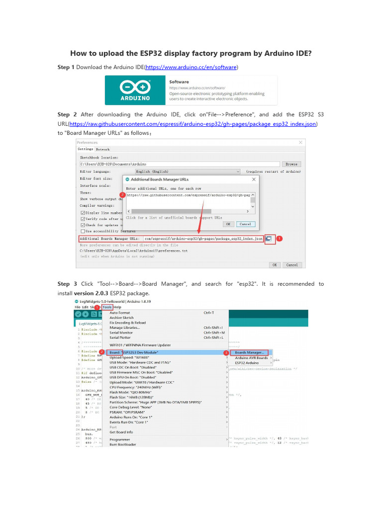 Tutorial-Uploading The Factory Demo Program With Arduino IDE | PDF