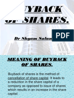 Buy Back of Shares