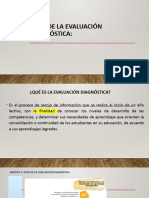 Ruta de la evaluación diagnóstica