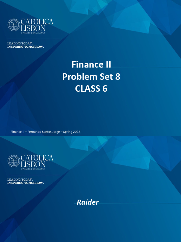 2022 Spring Finance II PS8 | PDF | Mergers And Acquisitions | Stocks