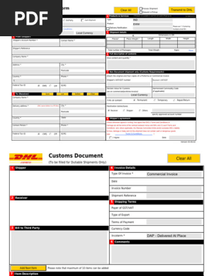 Download DHL eMailShip Shipment Form