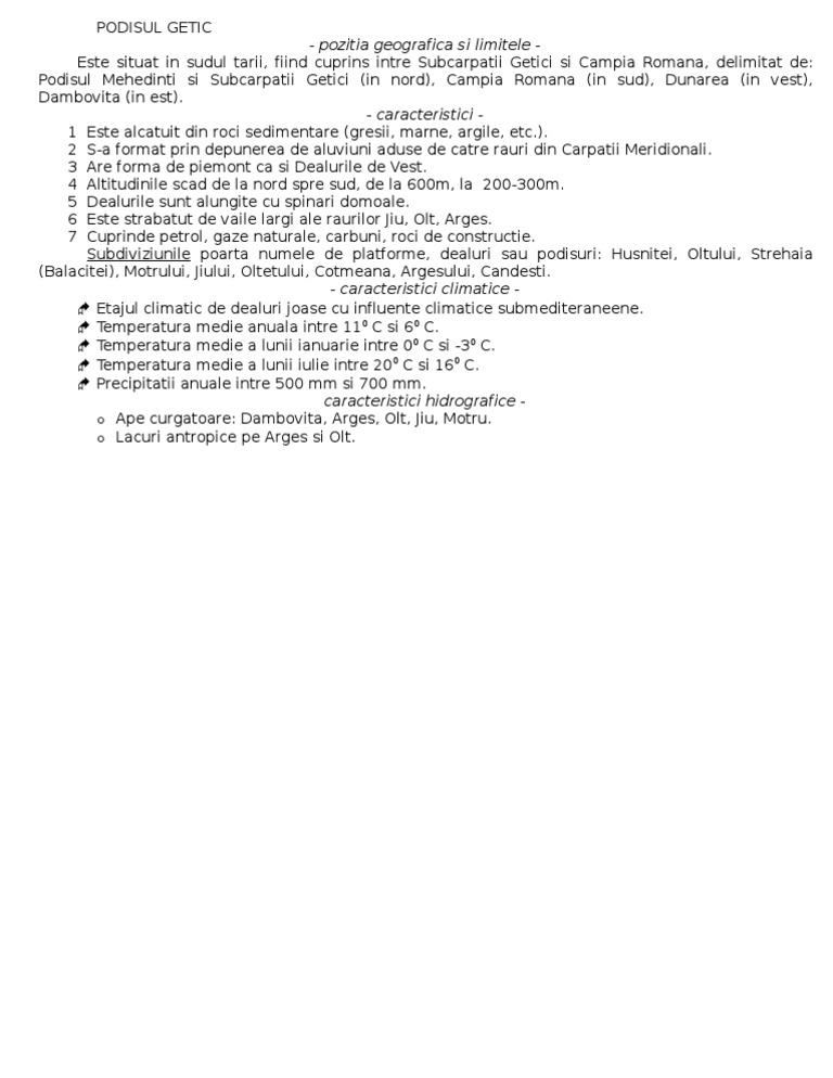 Podisul Getic | PDF