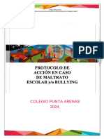 Protocolo 2024 Prevencion y Actuacion en Bullying Maltrato o Acoso Escolar