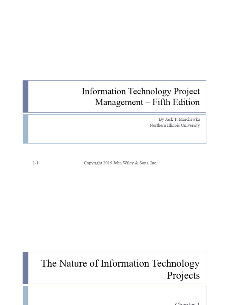 Ch01 The Nature of It Project | PDF | Project Management | Business