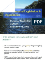 Environmental Legislation Regulations