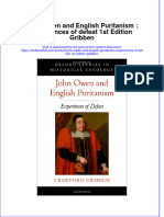 (Download PDF) John Owen and English Puritanism Experiences of Defeat 1St Edition Gribben Online Ebook All Chapter PDF