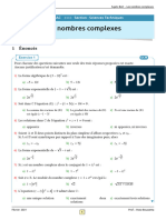 Annales Bac Techniques - Nombres Complexes