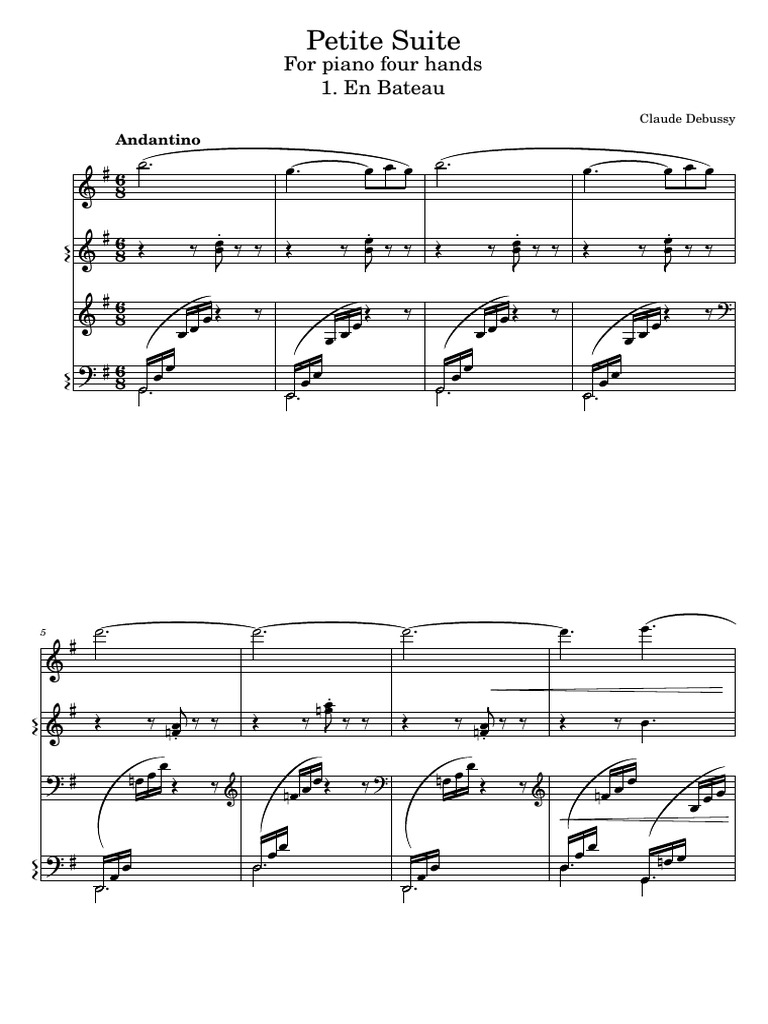 Debussy Four Hands