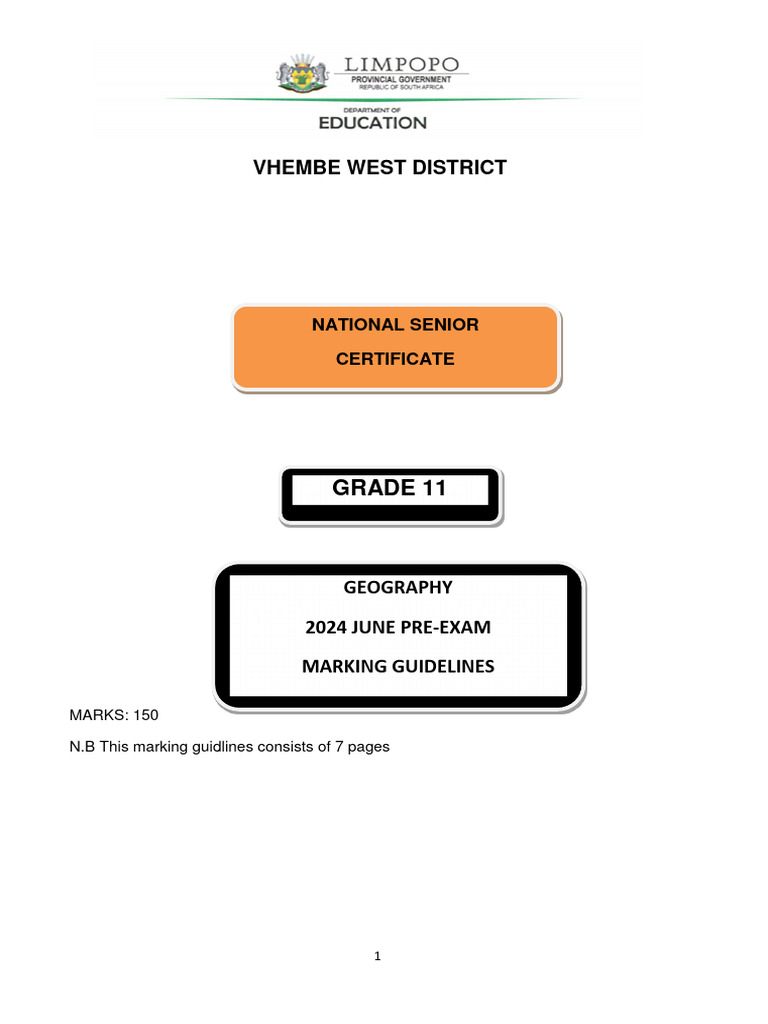 Grade 11 Geography June Exam Guidelines | PDF | Rock (Geology) | Earth ...