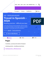 Reading practice - difficult journeys - Travel in Spanish - AQA - GCSE Spanish R