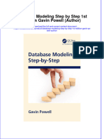 (Download PDF) Database Modeling Step by Step 1St Edition Gavin Powell Author Online Ebook All Chapter PDF