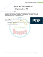 Depreciaiton-VIProvision For Depreciation