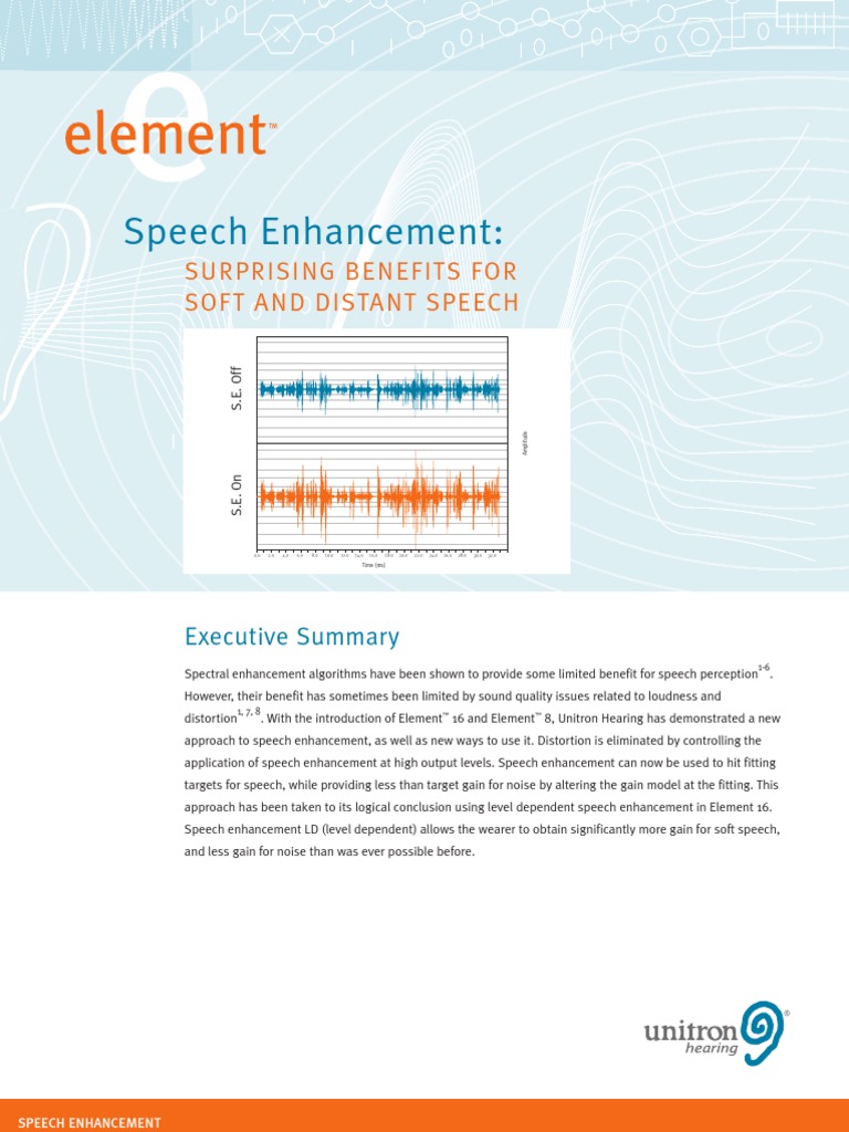 Speech Enhancement Technical Paper | PDF | Hearing Aid | Amplifier