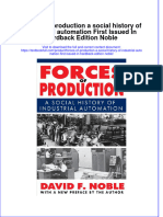 [Download pdf] Forces Of Production A Social History Of Industrial Automation First Issued In Hardback Edition Noble online ebook all chapter pdf 