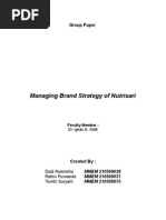 Managing Brand Strategy of Nutrisari