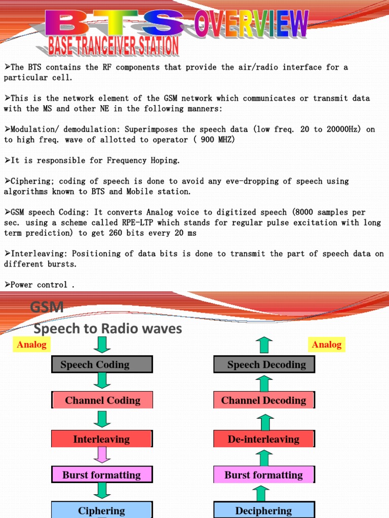 BTS Overview | PDF | Power Supply | Telecommunications Engineering