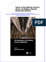 (Download PDF) The Restoration of The Nativity Church in Bethlehem 1St Edition Claudio Alessandri Editor Online Ebook All Chapter PDF
