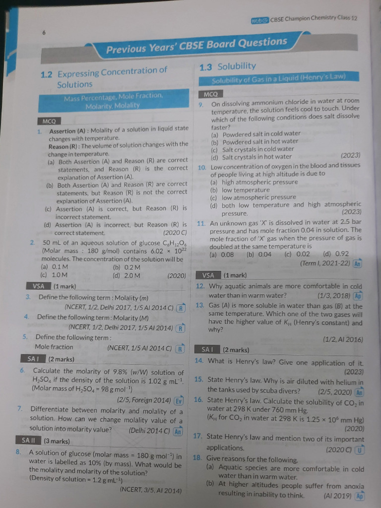 Solutions XII | PDF