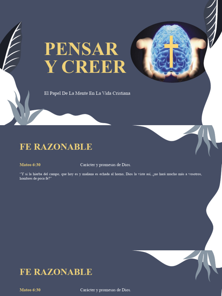 Mente y Fe en la Vida Cristiana | PDF | Jesús | Dios