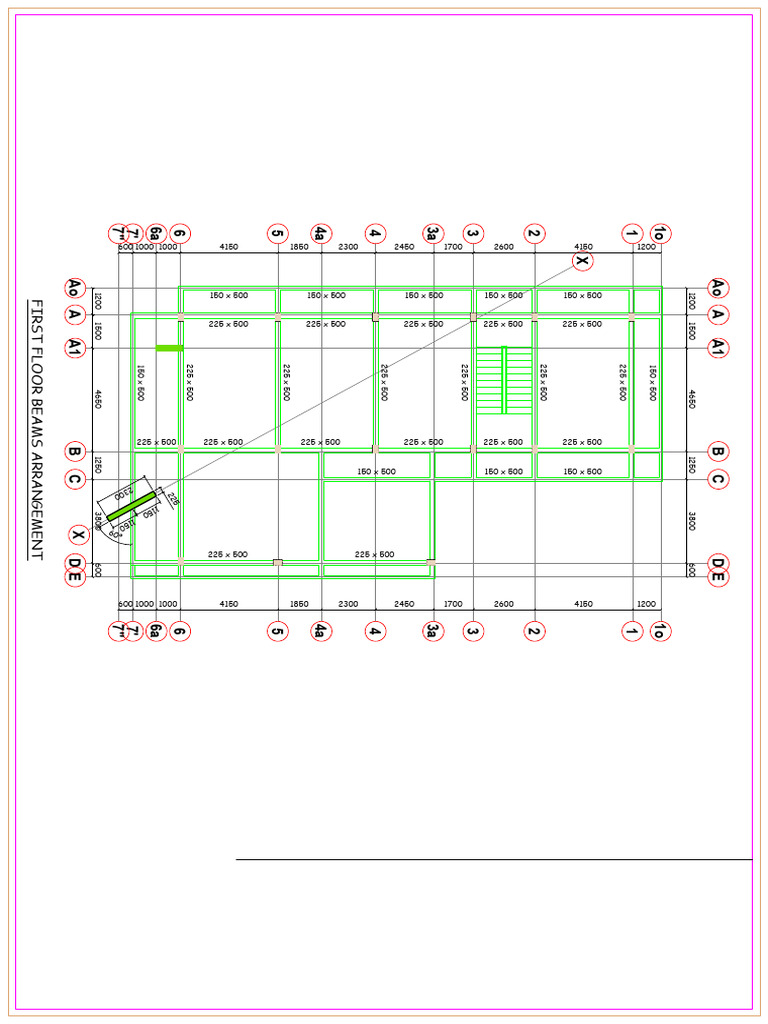 First Floor Beams Layout Plan | PDF