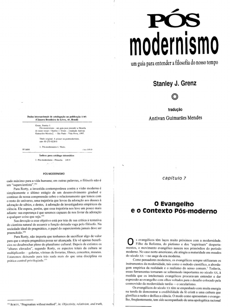 PÓS MODERNISMO- UM GUIA PARA ENTERNDER A FILOSFIA NO NOSSO TEMPO | PDF