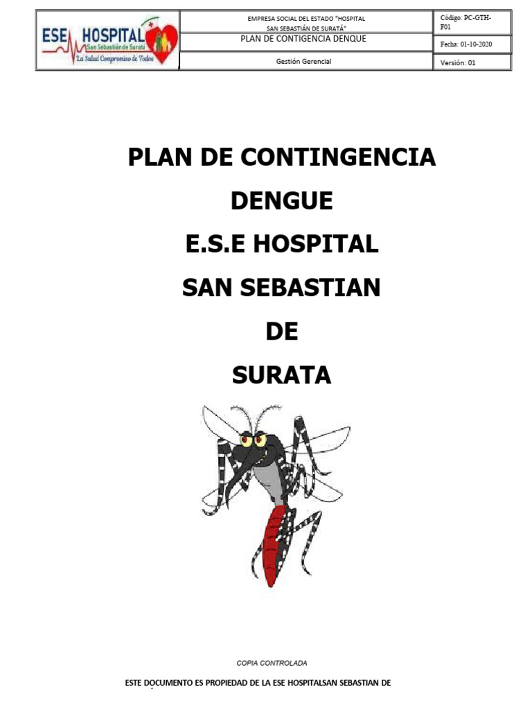 Plan de contingencia dengue e s e hospital san sebastian de surata
